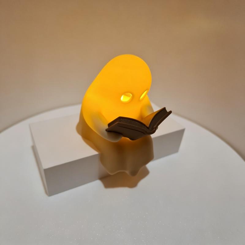 Laptop Accessories Light - Cute Ghost Reading Book Lamp Halloween