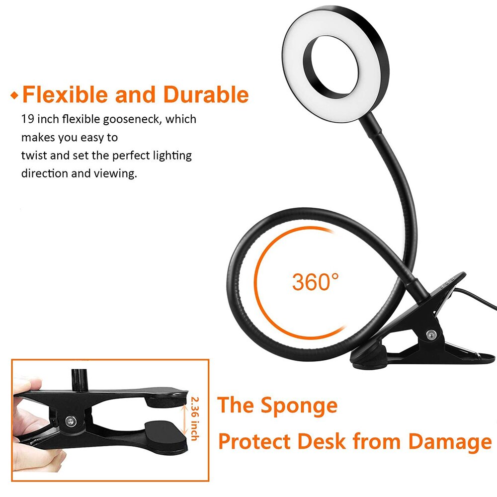48 LEDs Desk Lamp Clip USB Boo - Laptop Accessories Light recension och pris