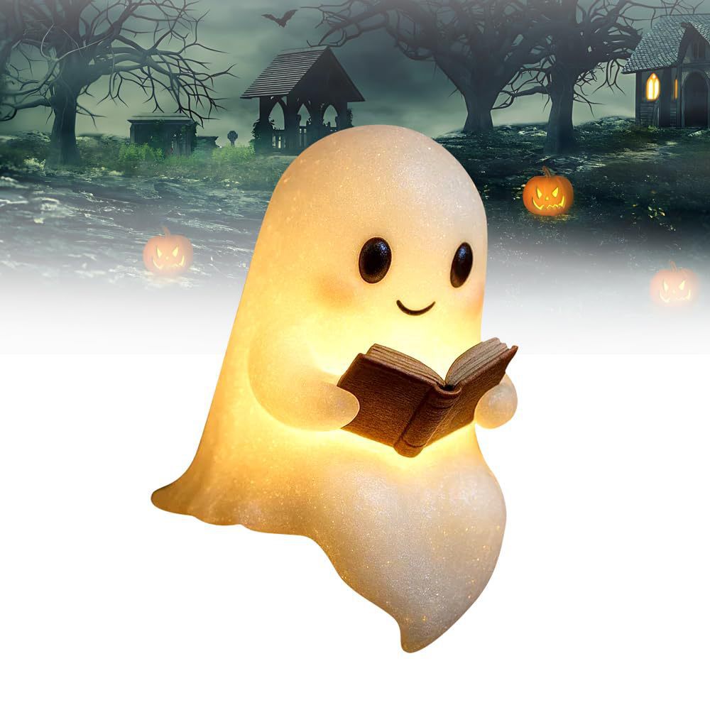 New Cute Ghost Reading Book La - Laptop Accessories Light recension och pris