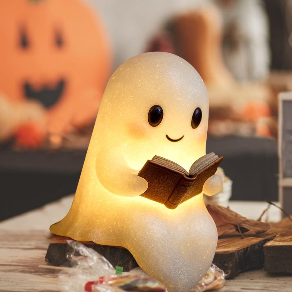 New Cute Ghost Reading Book La - Laptop Accessories Light recension och pris