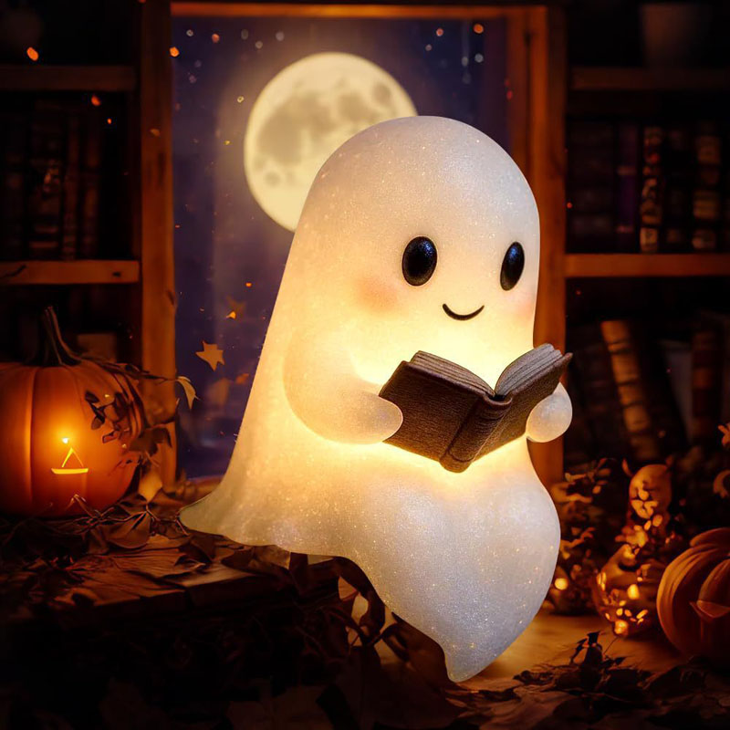 New Cute Ghost Reading Book La - Laptop Accessories Light recension och pris