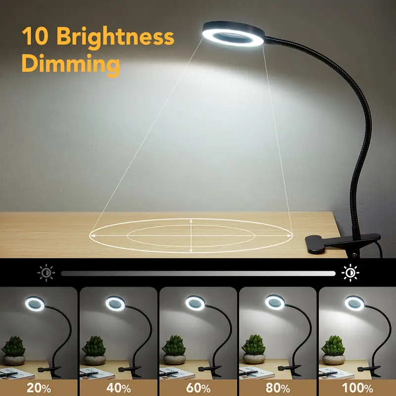 48 LEDs Clip on Desk Lamp 360° - Laptop Accessories Light recension och pris
