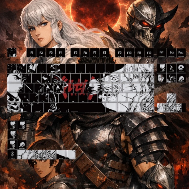 BERSERK Theme Anime Keycap 98  - Keyboard Laptop Accessories recension och pris