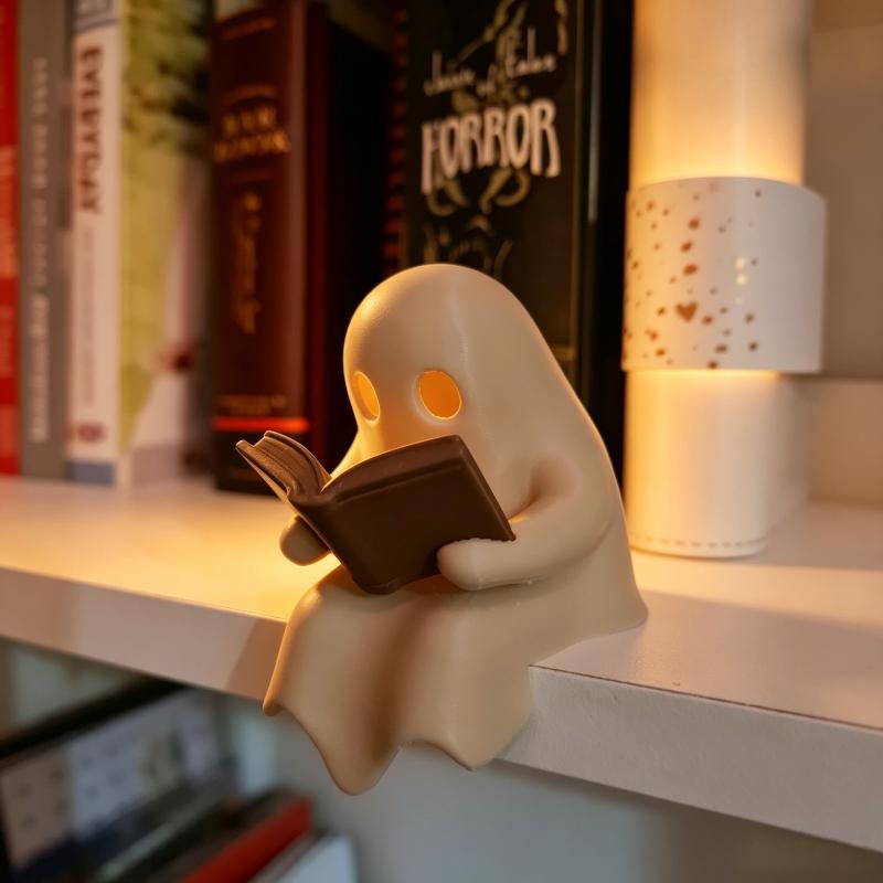 Cute Ghost Reading Book Lamp H - Laptop Accessories Light recension och pris