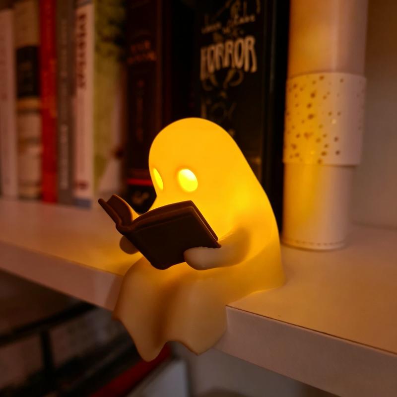 Cute Ghost Reading Book Lamp H - Laptop Accessories Light recension och pris