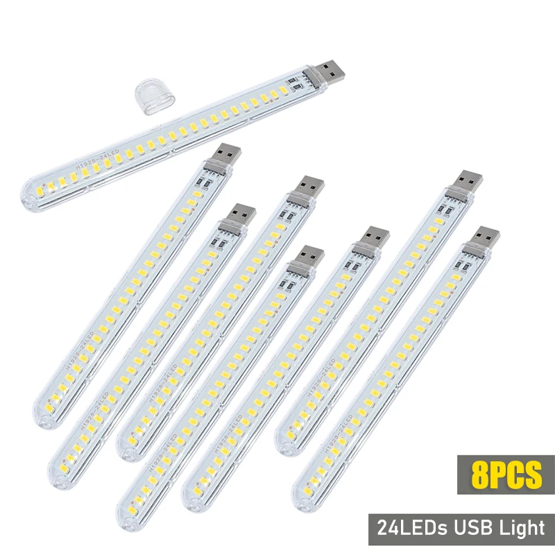 DC5V USB LED Light 24LED 8LED  - Laptop Accessories Light recension och pris