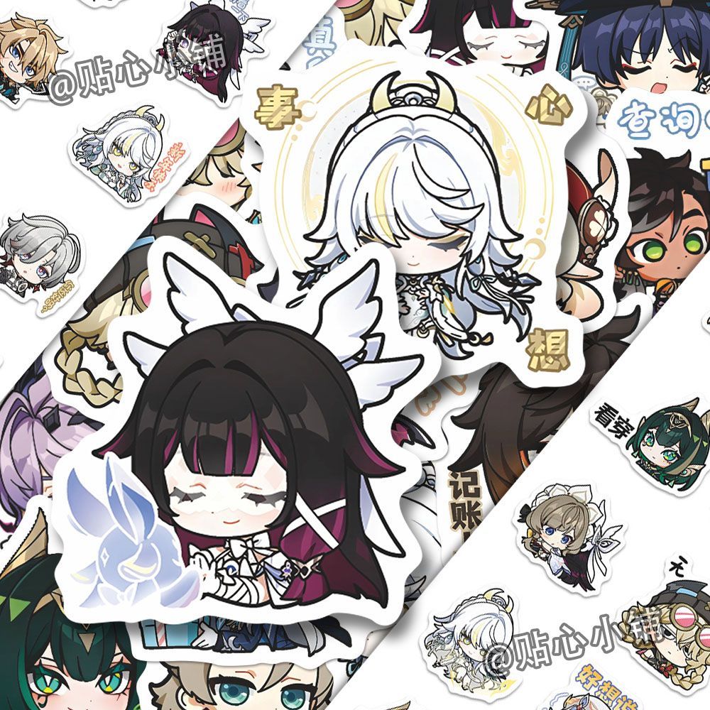 64PCS Genshin Impact Moon Maid - Laptop Original Accessories recension och pris